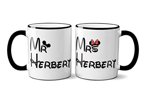 Personalised Mr and Mrs Mugs - Perfect Wedding or Anniversary Present