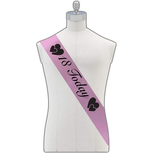 HerbyDesigns 18 Today, Birthday Sash, Perfect for Parties, 6 Colours Available