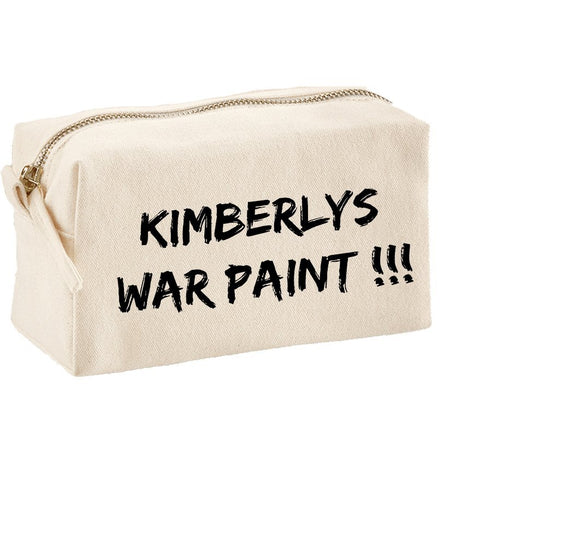 Personalised Make-up Bag Funny War Paint Design