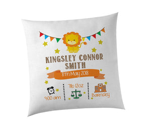 Personalised Birth/Christening Cushion Covers. Boy & Girl Designs, Perfect for the newborn in your family or circle of friends.