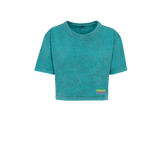 Phoenix Active Cropped Acid Wash T-Shirt