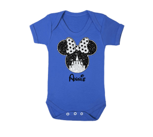 Minnie Castle Personalised Baby Vest