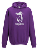 Personalised Girls Mermaid Glitter Hoodie