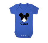 Mickey Castle Personalised Baby Vest