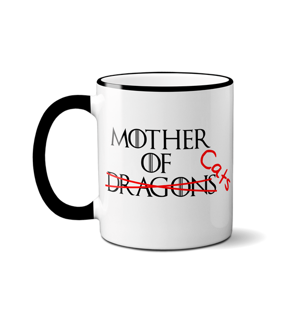Mother of Dragons/Cats Funny Game of Thrones Mug GoT Novelty Gift Idea Coffee Cup