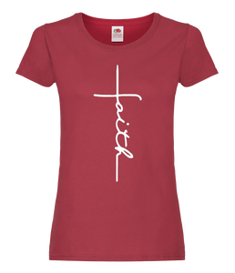 Ladies Faith T-Shirt with Crucifix Motif
